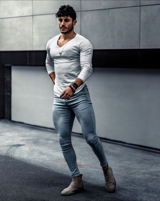 Men in skinny jeans, adbfit@instagram