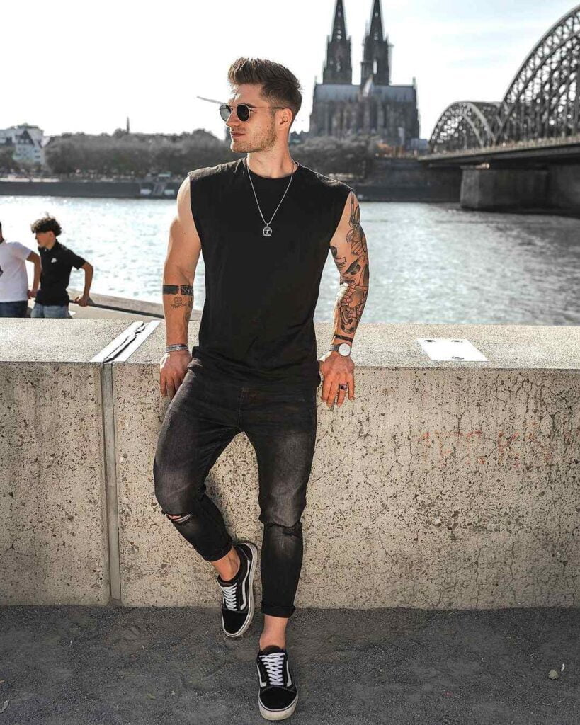 Tank top outfit ideas for men, 