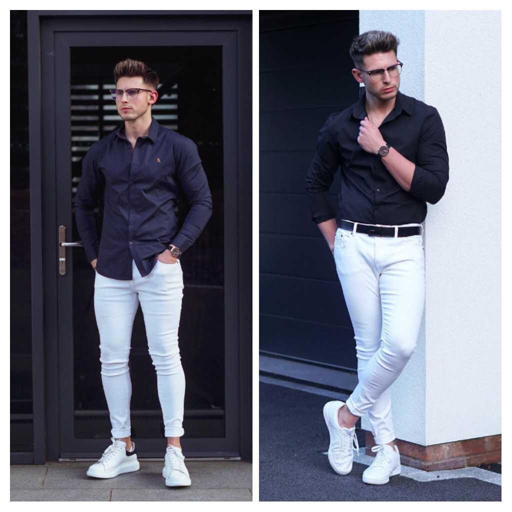 white jeans outfit ideas for men, 