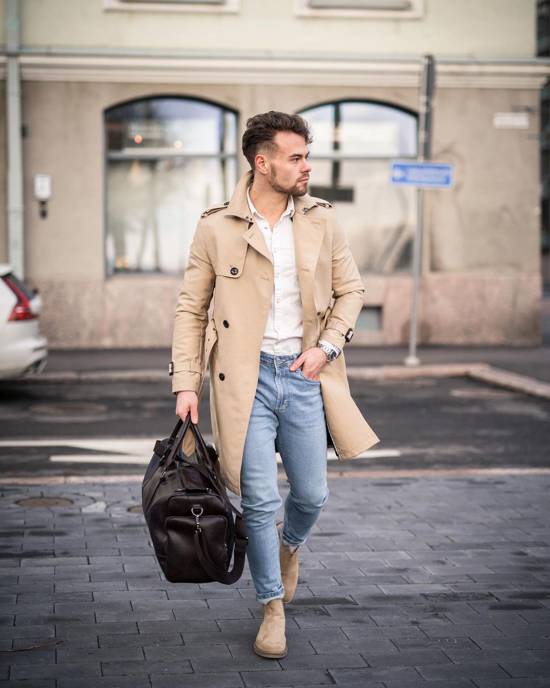 42 voguish ways to style a trench coat outfit for men. - vogueymen.com