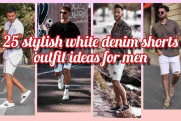 White denim shorts outfits for men,