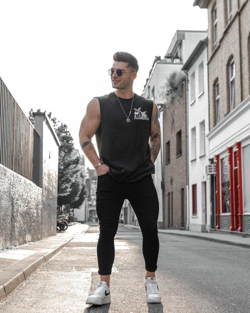 20 effortless tank tops with jeans outfit ideas for men - vogueymen.com