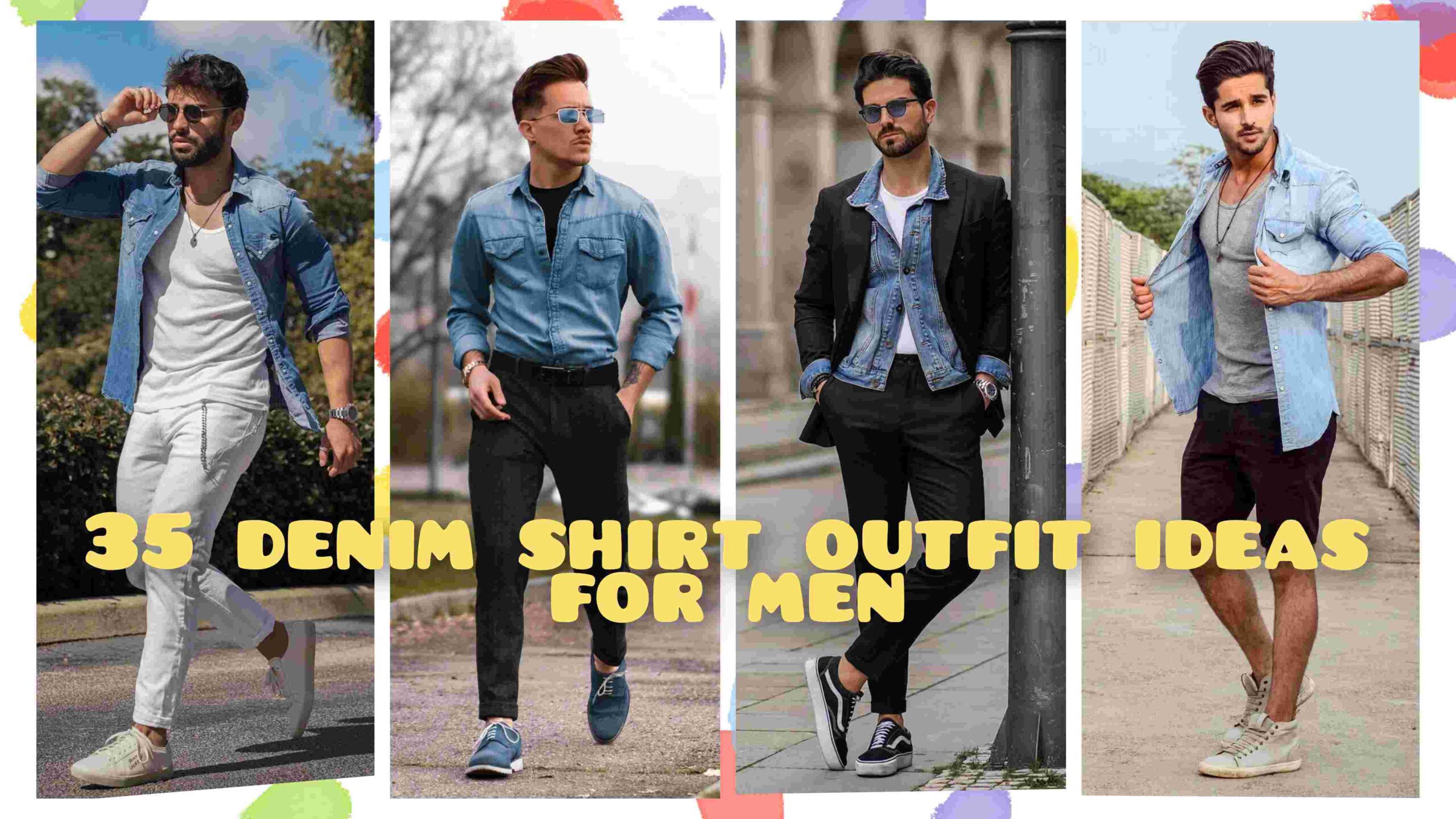 denim shirts outfit ideas for men