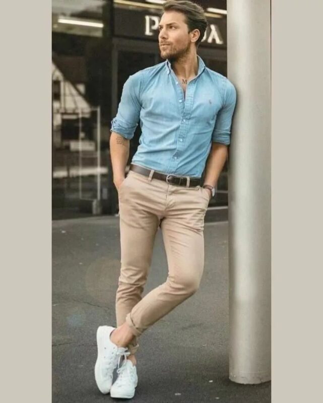 khaki pants outfit ideas for men