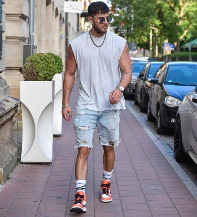 Tank tee with Bermuda shorts