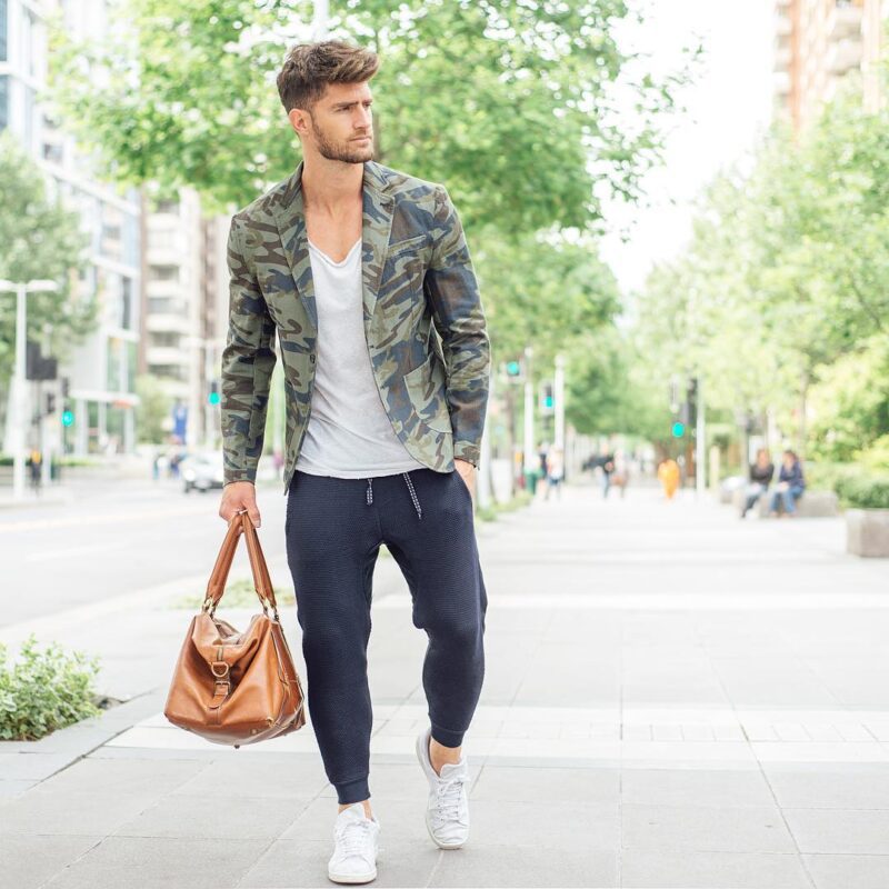Camouflage jacket outfit ideas for guys.