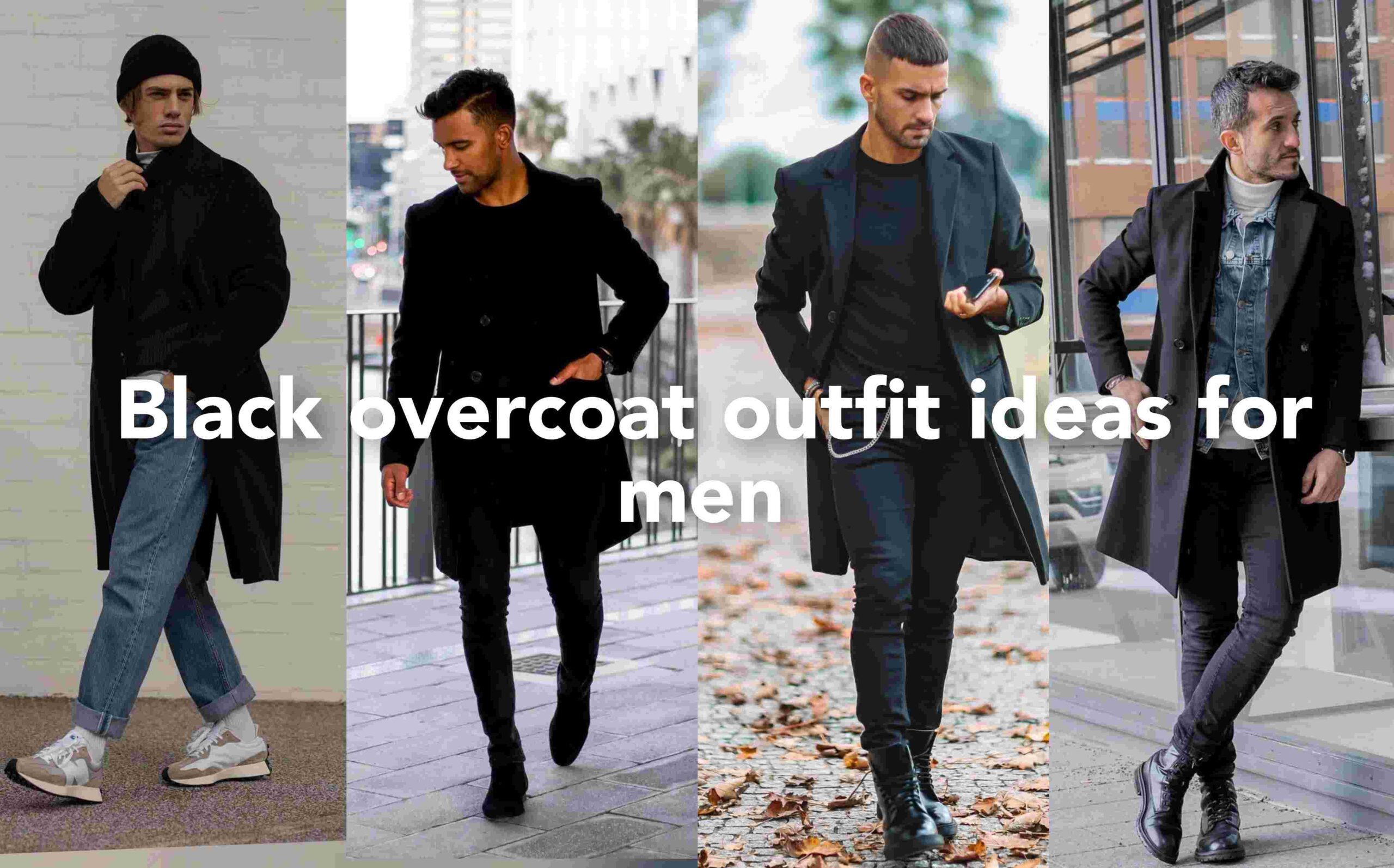How to style a black overcoat casually