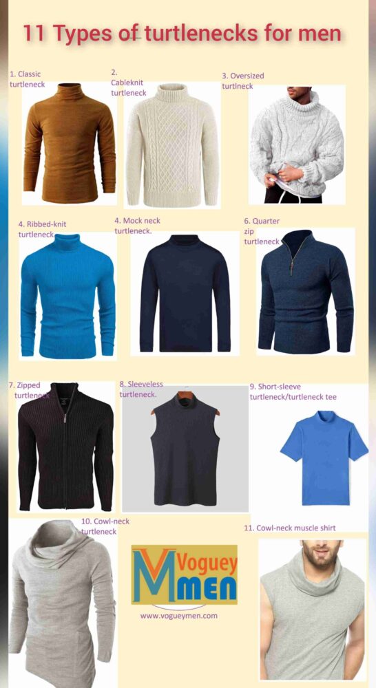 Types of turtlenecks for men