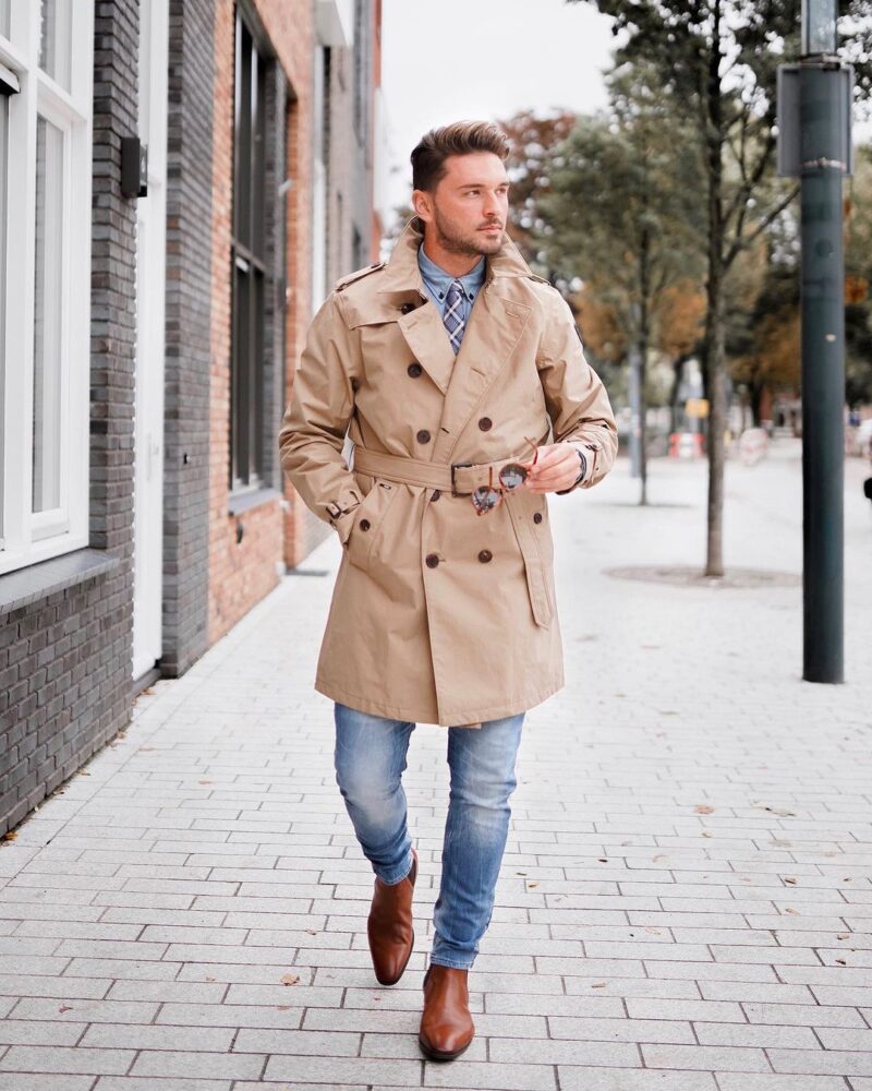 Trench coat outfit ideas for guys