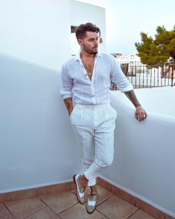 All-white outfit ideas for guys.