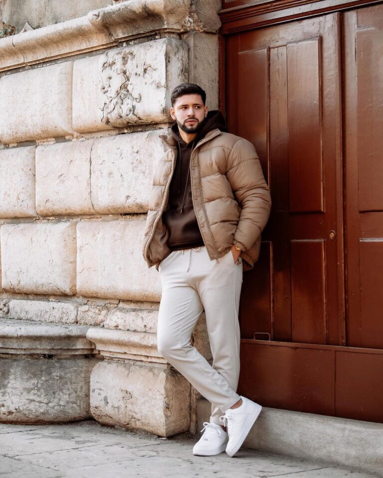 35 stylish and cozy puffer jacket outfit ideas for guys - vogueymen.com