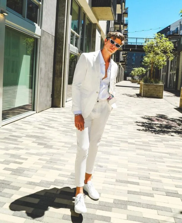All-white outfit ideas for guys.