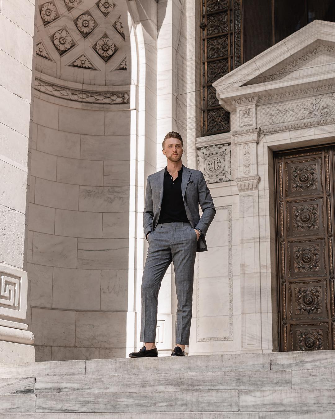 interview suit without tie