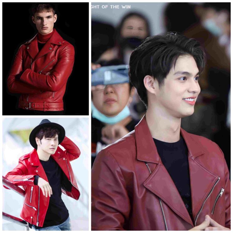 Red leather jacket outfits