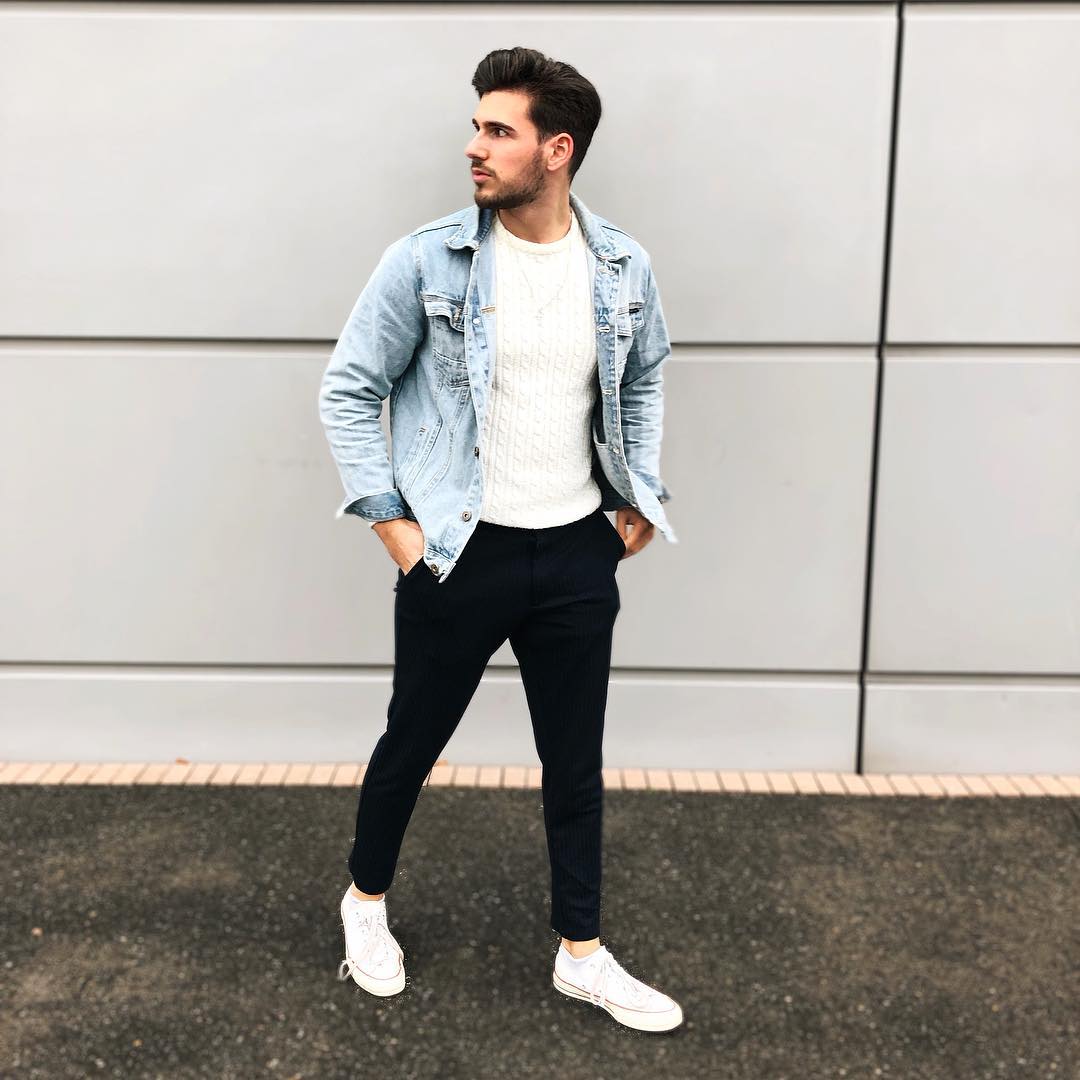 30 light blue denim jacket outfits for men. - vogueymen.com