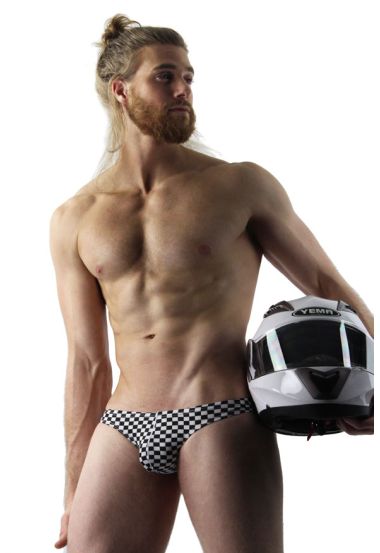 Different types of men's underwear, bikini briefs.