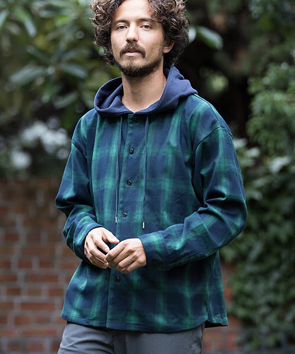 Flannel shirt hoodie