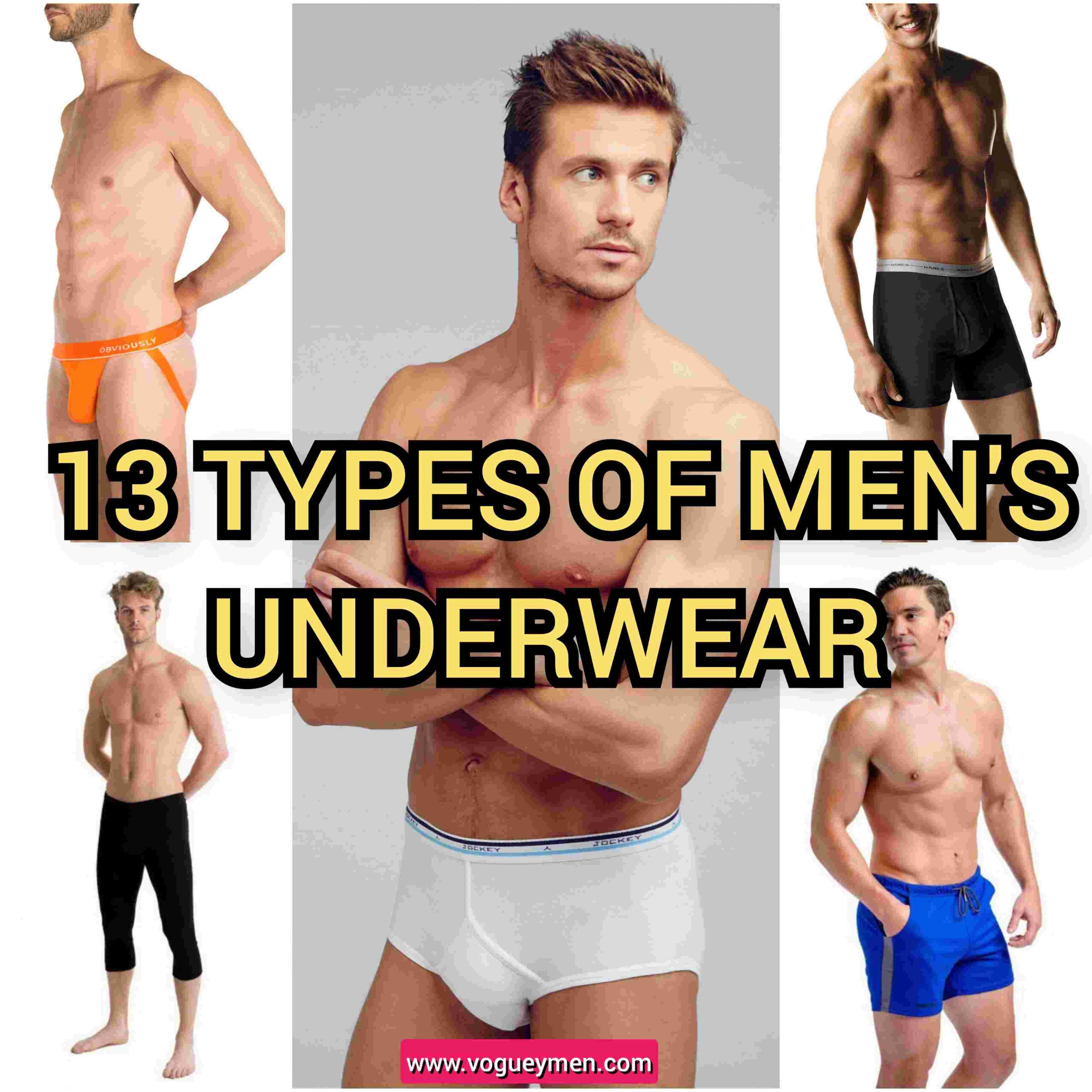 Different types of men's underwear
