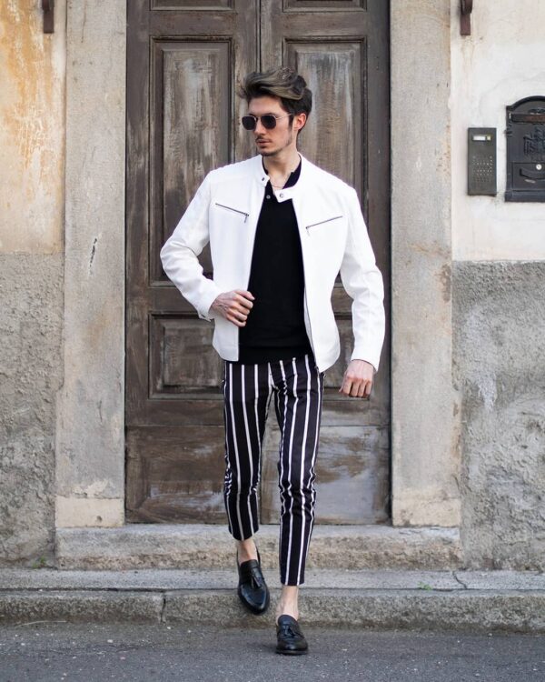 How to style pinstripe pants?