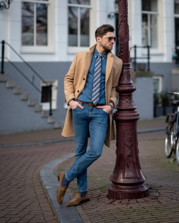 Denim shirt outfit ideas for men