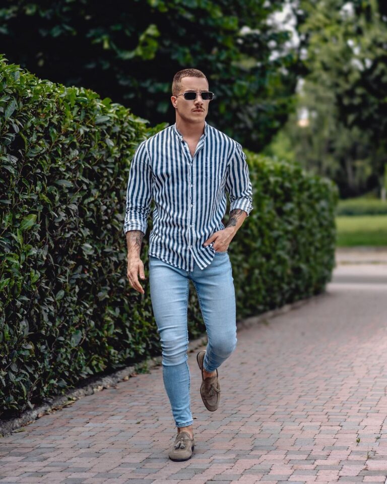 30 light blue jeans outfits for men. — free download