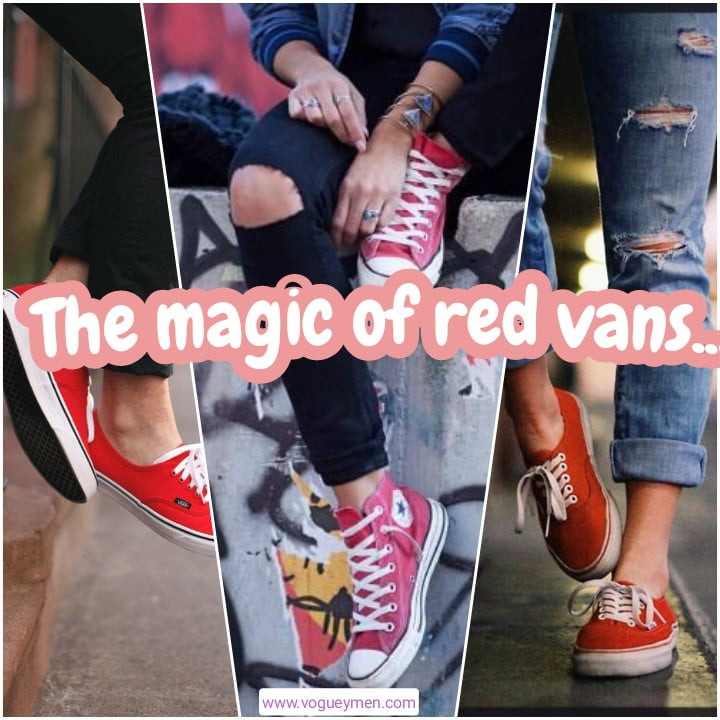 Outfits with red vans