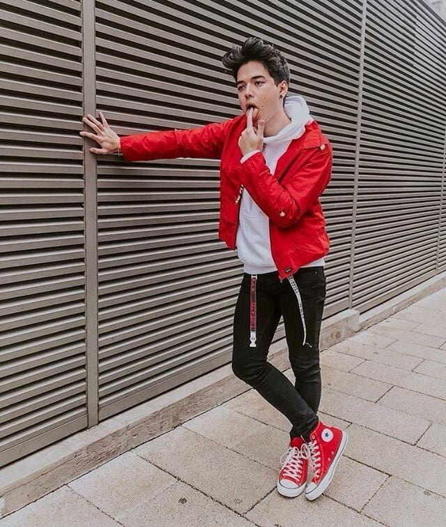 red sneakers outfits ideas for guys