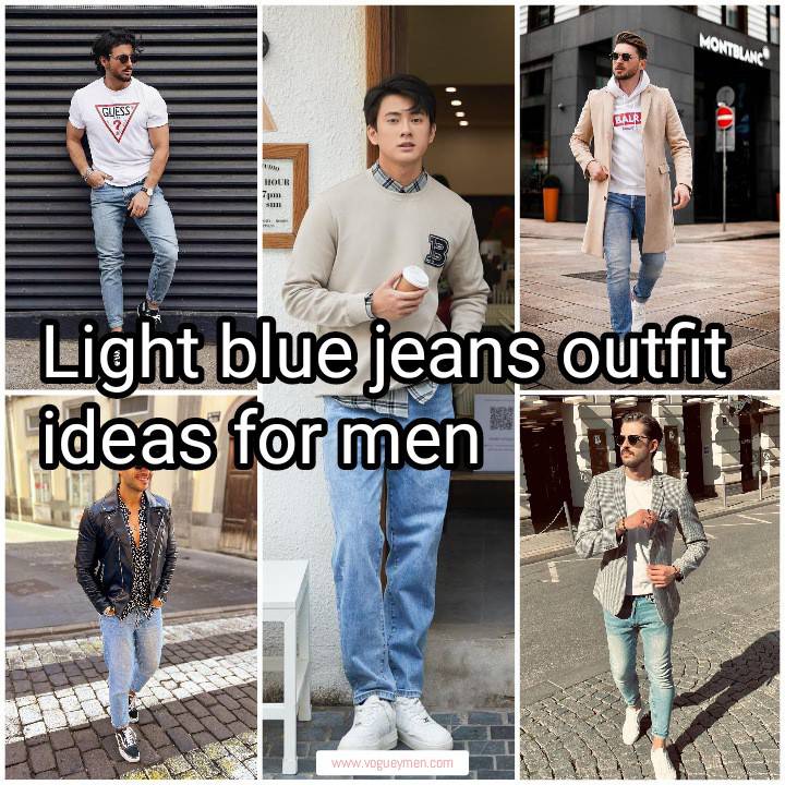 Light blue jeans outfits