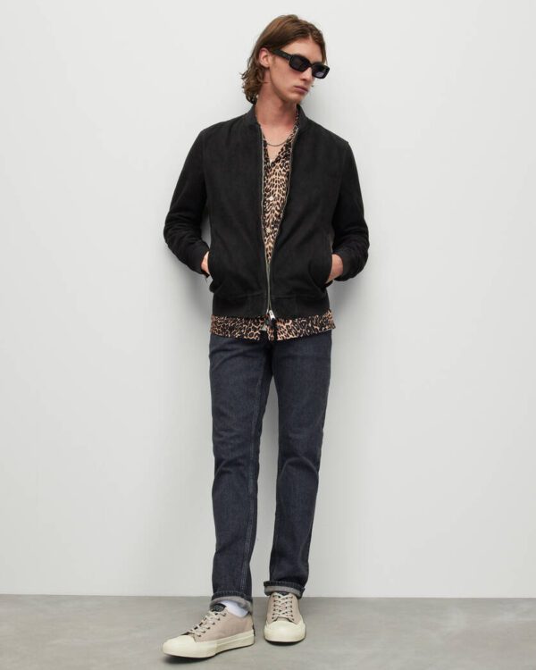 Bomber jacket with button-down shirts