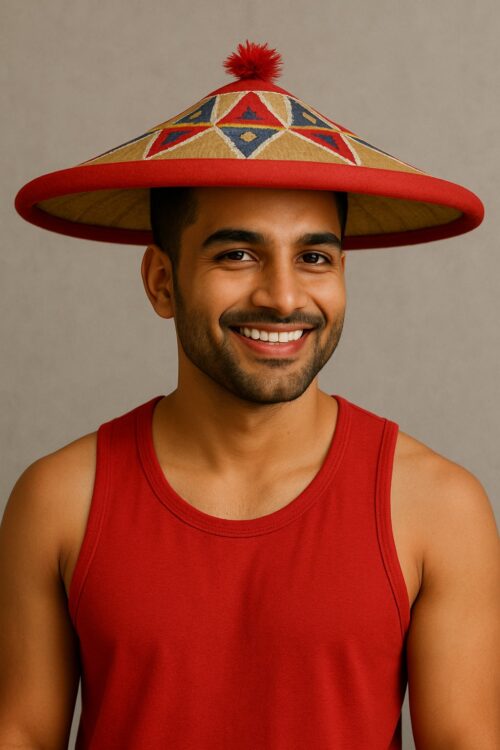 Indian traditional fashion accessories, Jaapi hat.