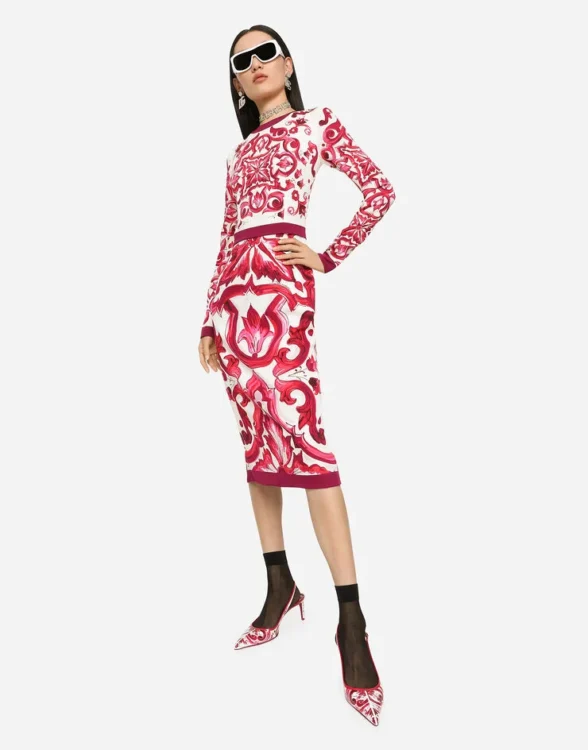 Majolica Print Dress