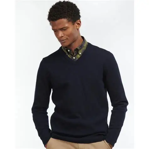 V-Neck or Crewneck Wool Sweater