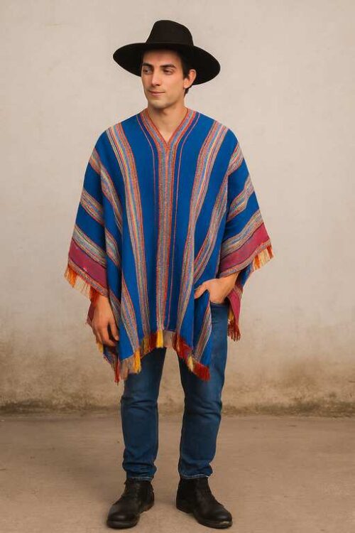 Bolivia’sTraditional Fashion Accessories, Balandrán Poncho