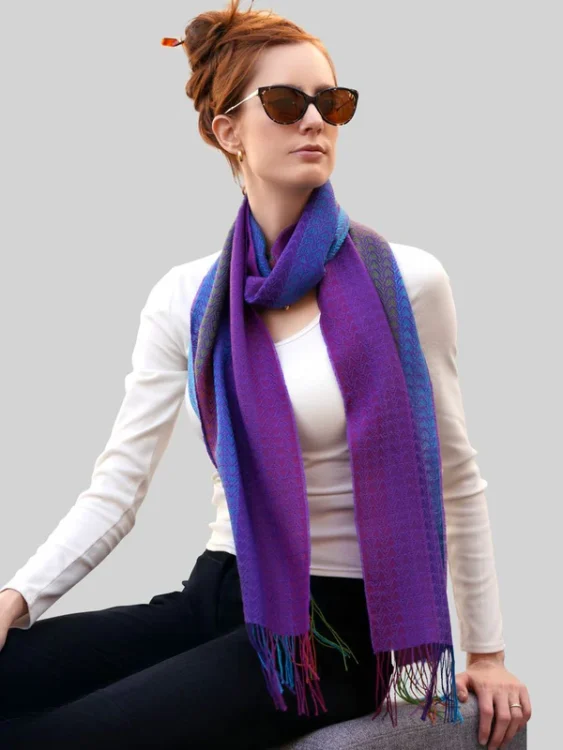 Hand-Woven Alpaca Wool Scarf