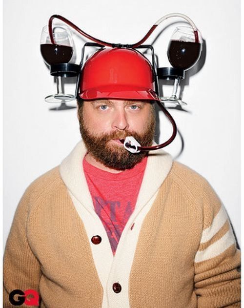 Beer Helmet with Straws